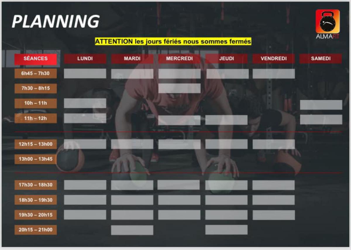 Planning 2022 - Almafit