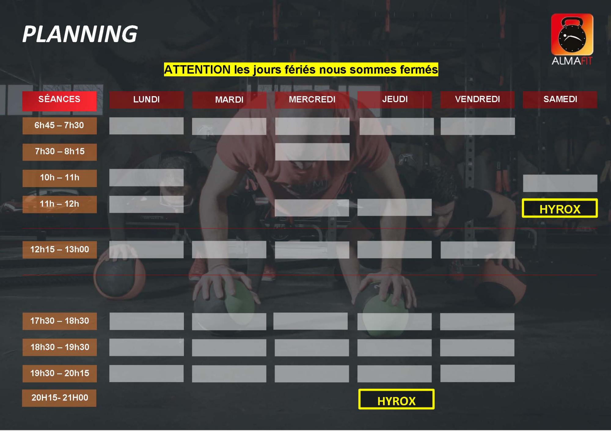 ALMAFIT - Planning 2025